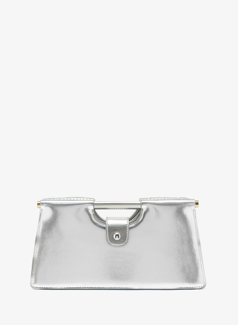 ELLA Textured Statement Clutch With Strap - Image 1